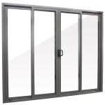 Commercial Aluminum Stacker Door Exterior Double Tempered Glass
