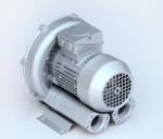 1HP Aluminum Alloy Regenerative Vacuum Blower , 220 / 380V Silver Vacuum Air