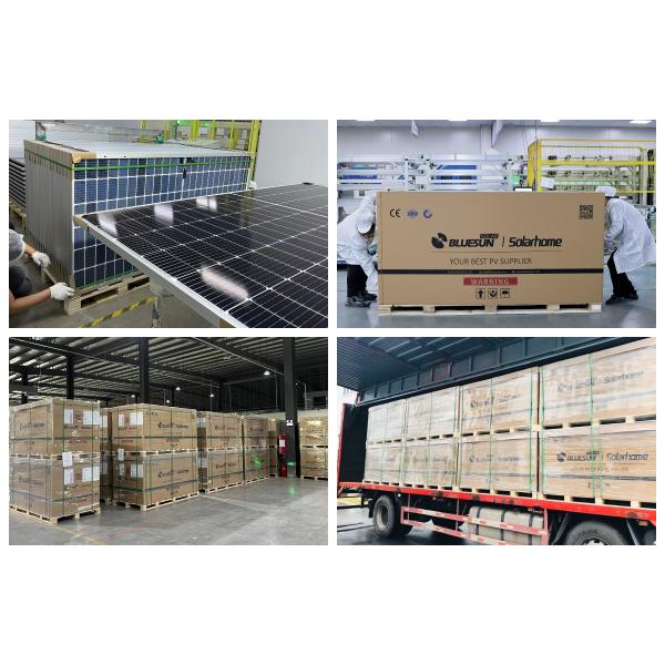 Bluesun Hot Sale N-type Topcon Cell Solar Panels 600w 700w Solar Panels High Efficiency Solar Panel Complete Kit