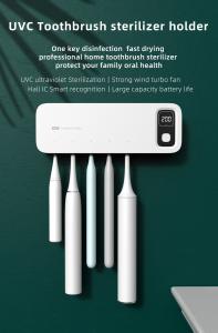 Wholesale Home Battery UVC Light Sterilizer Smart Wall Mounted Toothbrush Sanitizer from china suppliers