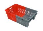 HEAVY DUTY HIGH Bi-Color VENTED PLASITC CRATE FOR FOOD PROCESSING OR METAL PARTS