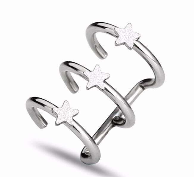Indian hot sale fashion ear clip non pierced earrings star ear cuff