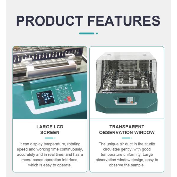 Desktop Laboratory Shaker Incubator with Temperature Range RT 5-65C and Performance