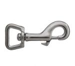 Double Ended Open Fixed Eye Bolt Snap Hook 4'' Zinc Alloy Diecast Nickel Plated