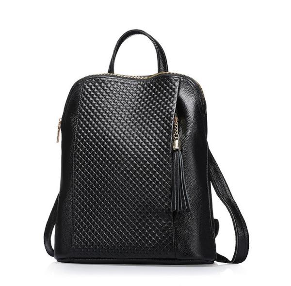 Real cow leather backpacks young lady school bags fashion travelling bag