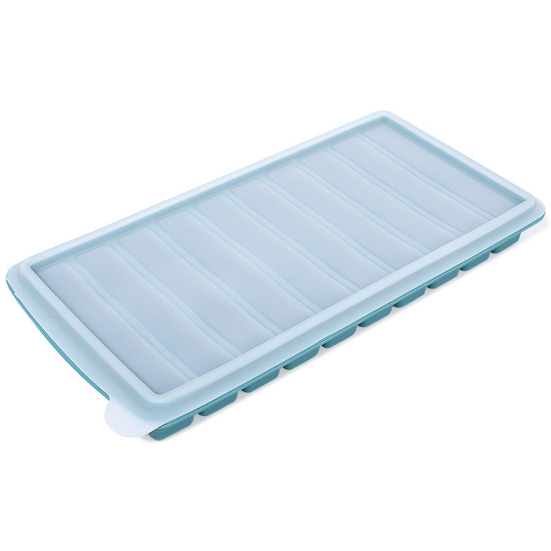 Silicone Freezer Tray With Lid - 1 Cup Silicone Food Freezer Tray - Large Ice Cube Freezer Molds - Soup, Sauce, Leftovers, Homemade Meal Prep Freezing