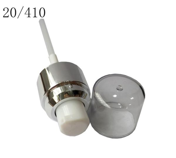 White / Silver Lotion Pump , Cosmetic Screw Cream Dispenser Pump Free Sample
