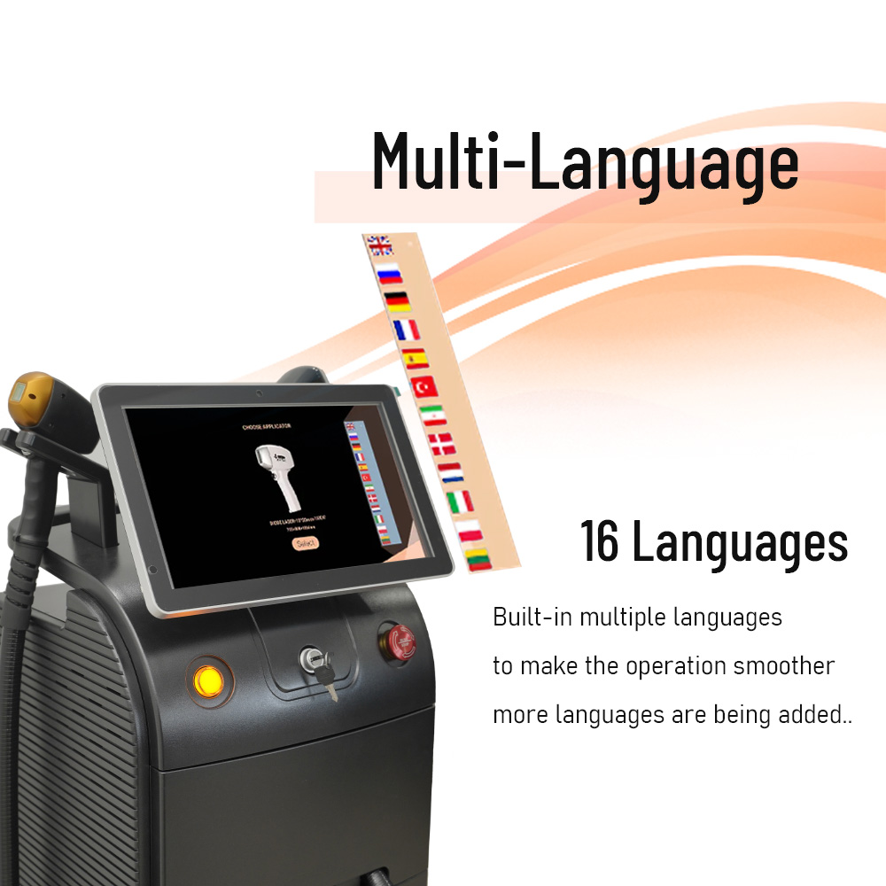 808nm 810nm Ice Platinum Laser Hair Removal Two Handles Titanium Laser Machine