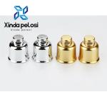UV Coated Shampoo Bottle PP Plastic Flip Cover Electroplating Gold Metal