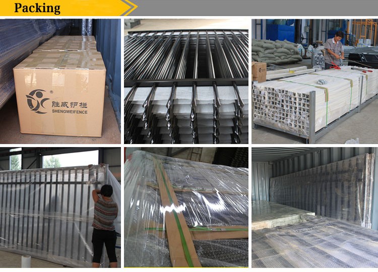 Powder coated horizontal steel garrison fence design