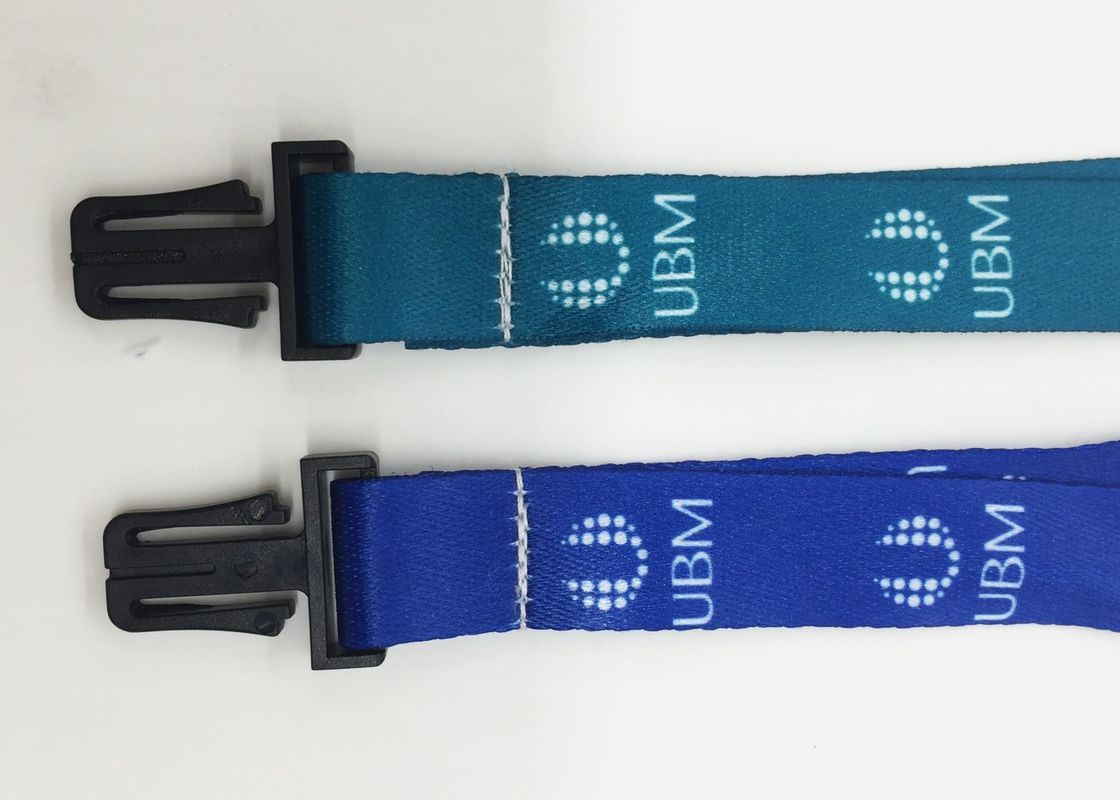 Nice Looking Dye Sublimation Lanyards / Black And Red Lanyard For School Id