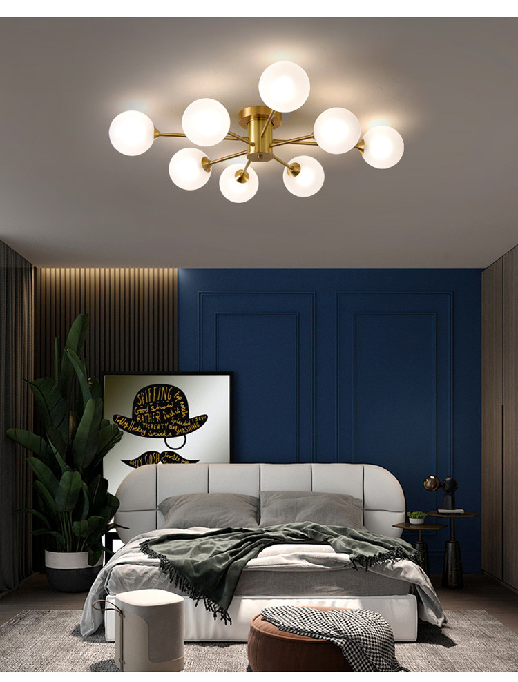 LED Chandelier For Living Room Bedroom Dining Room Kitchen Glass Ball Ceiling Lamp（WH-MI-418)