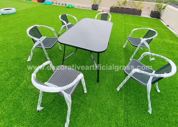 Quality Tufting Gauge 5 / 8" Artificial Grass Flooring Mat 100 * 200cm  For Balcony Terrace for sale