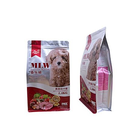 Custom Printing Food Grade k Dog Food Package Flat Bottom Bags For Pet Food