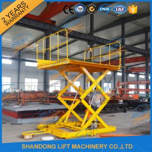 Wholesale 600KGS 2M Warehouse Hydraulic Cargo Scissor Lift with Movable Wheels from china suppliers