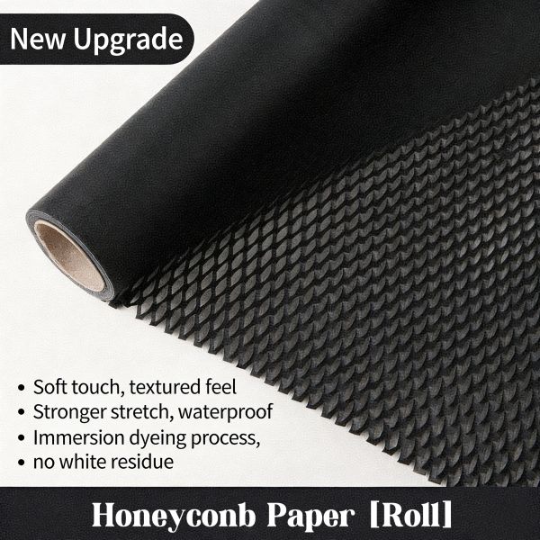 Black Honeycomb Paper Sheet Protective Packaging Cushioning Wrap Soft Touch