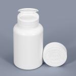 White Round Plastic Pill Bottles for Child-Proof Capsule Tablets Pharmaceutical