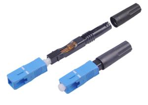 Wholesale SC / UPC Fiber Optic Connectors Blue Color 10N Clad Strength 50N Tension from china suppliers