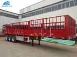 500mm Height 3 Axle Semi Trailer Transport Fruits Vegetables Livestock