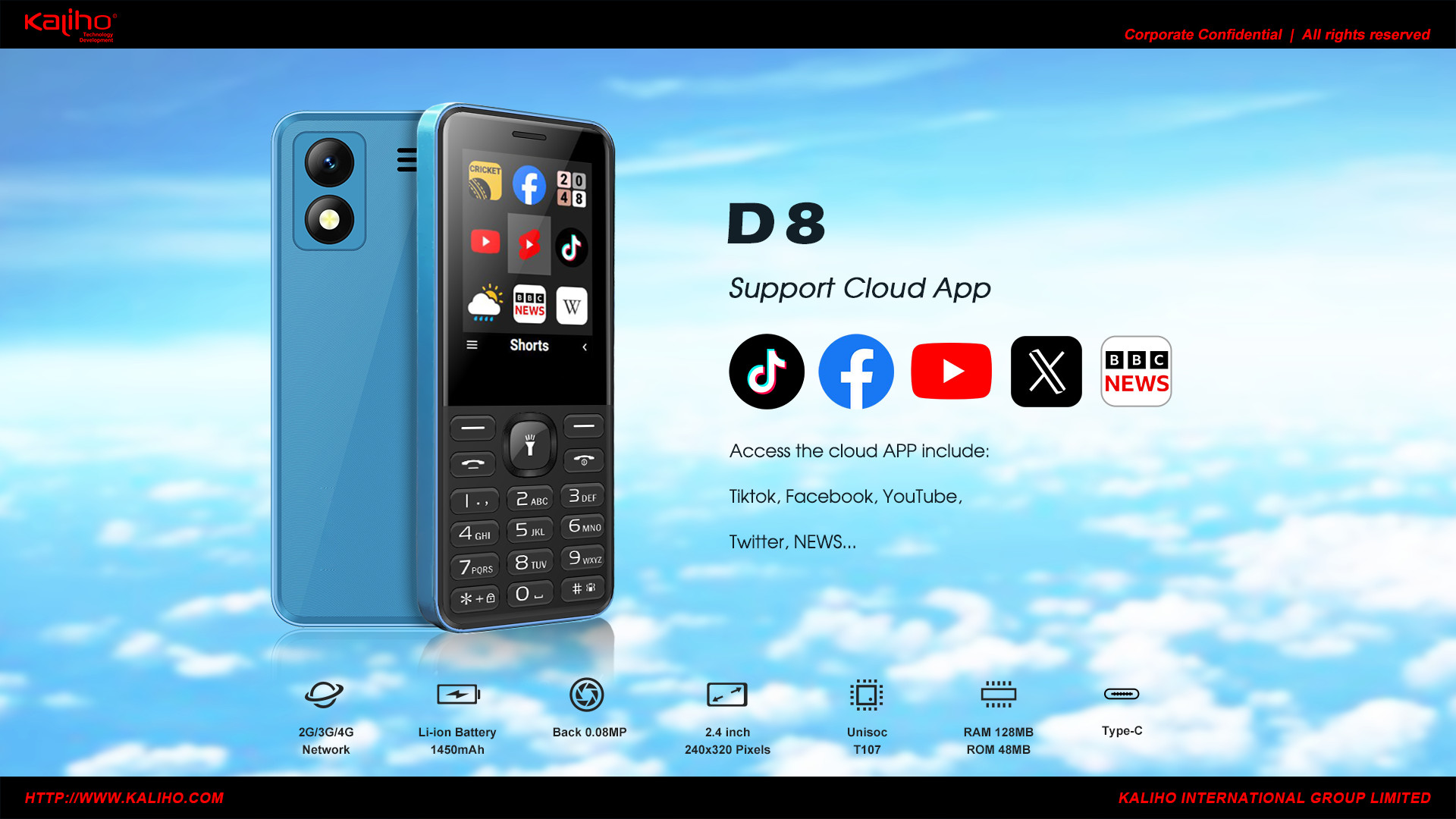 RT OS 2G Network Cell Phones With 320*240 Pixel Screen Resolution