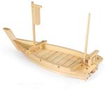 Sustainable Bamboo 70cm Sushi Boat Tray With Flagpole