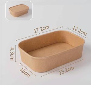 Wholesale Kraft Salad peper meal box 500ml For Food Salad Noodles Catering Use from china suppliers