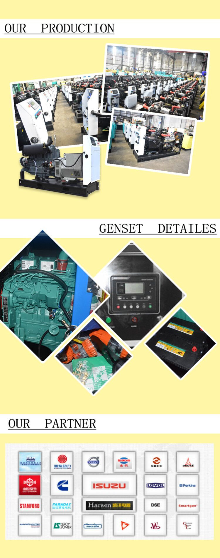 160KW 200KVA 3 Phase Industrial Emergency Generators
