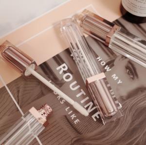 Wholesale DIY Logo 5ml Rose Gold Lip Gloss Brush Tubes Empty Bottle High Pigment from china suppliers