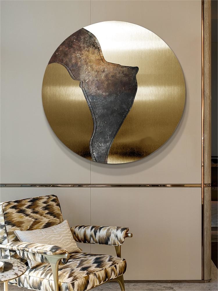 Brushed Antique Copper Wall Decor Art Piece For Hotel Lobby Entryway View Terrace