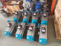 Rack and Pinion pneumatic rotary actuators
