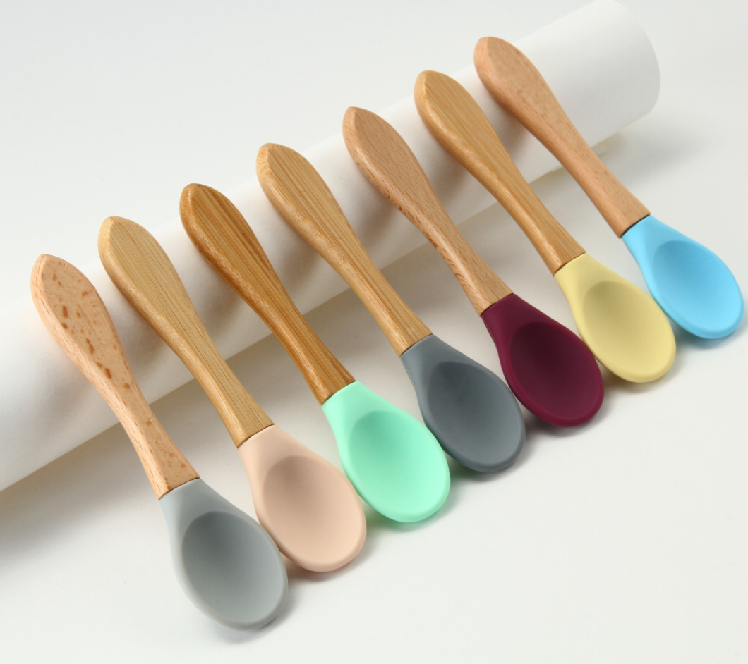 OEM ODM Silicone Forks And Spoons Sustainable For Baby Feeding