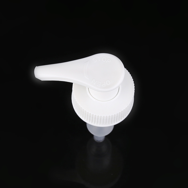 28400 Plastic Ribbed Lotion Pump with Spring Outside