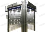 SUS304 2 Filters 60Hz Cargo Air Showers Rolling Sliding Door AC220V