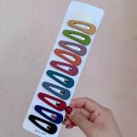 Metal Decorative Hair Clips Grips Kids Girl Jewelry Set BB Side Frosted Acrylic