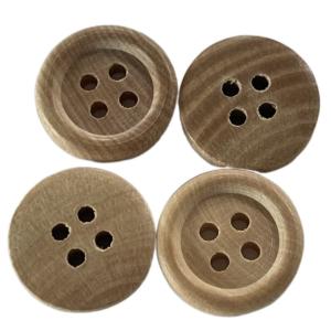 Wholesale Luxury Natural Wooden Buttons 4 Hole With Wood Texture 28L Environmentally Friendly from china suppliers