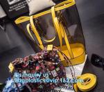 transparent plastic tote shopping pvc bag, Cosmetic Packaging Clear PVC Bag,