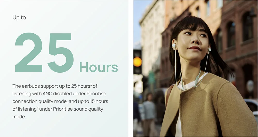 Hua Wei Freelace Pro 2 Wireless Earphones With Neck Mounted High Sound Quality and Long Battery Life