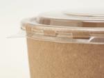 Recyclable Oil Resistant Kraft Paper Bowls For Food , Paper Salad Bowls