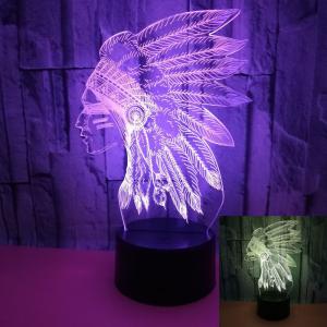 Wholesale Africa Chieftain 3D night Lights Colorful Touch LED Vision Gifts Decorative Characters table lamp from china suppliers