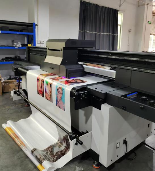 CMYKL White Commercial Wallpaper Uv Printer Large Format Motor Plate Type Roll