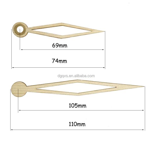 DIY Clock Parts Decorative Wood Material Needle Black Walnut Clock Hand Beech Wooden Clock Pointer
