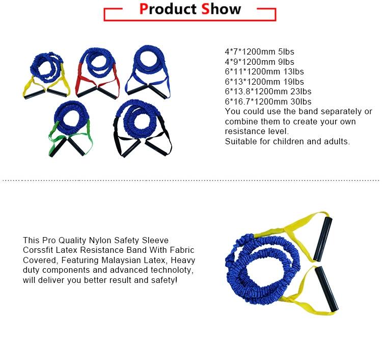 1.2M Workout Recovery Equipment Resistance Band Sets With Nylon Sleeve