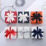 SGS Cardboard Gift Packaging Box For Ring Earrings Necklace Ornaments
