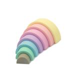 Rainbow Soft Silicone Block Baby Silicone Toys For Educational Colorful