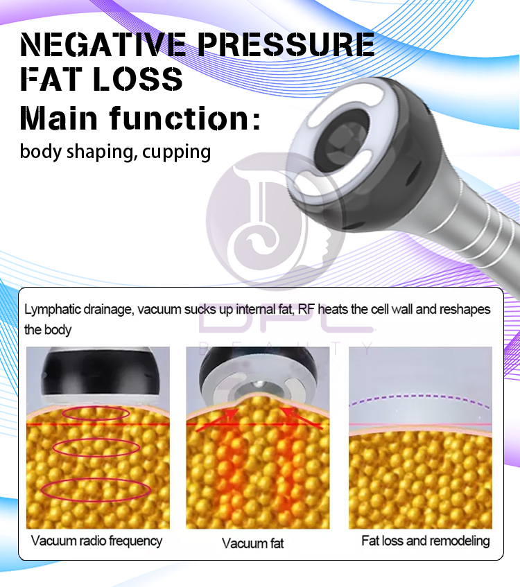 Vacuum 6 In 1 Ultrasonic Cavitation Machine 80kHz Cellulite Removal