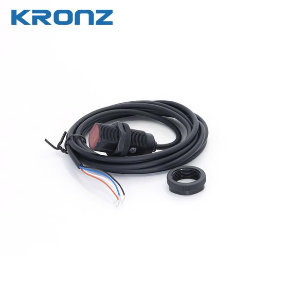 Diffuse Photoelectric Sensor 10-500mm Detection NPN/PNP Output 24V 100mA Red Light 635nm