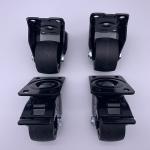 2.5 Inch Low Profile Nylon Low Profile Rigid Plate Caster Wheels