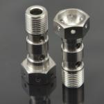 Anti Corrosion Titanium Motorcycle Parts GR5 Oil Banjo Bolts M10 X 1.25 X 21