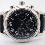Stainless steel fashion watch with geniune leather strap from factory
