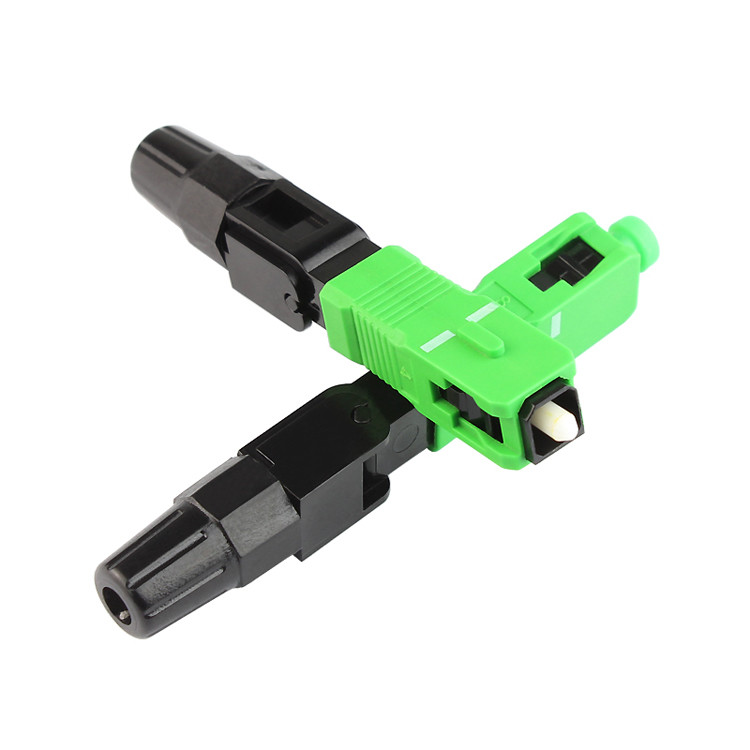 Fast Fiber Optic Connector SC APC / UPC Polish Quick Assembly 0.3db Insertion Loss